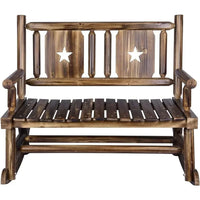 Wooden Double Outdoor Terrace Rocking Chair, Outdoor Rocking Chair, Original Wooden Porch Stool