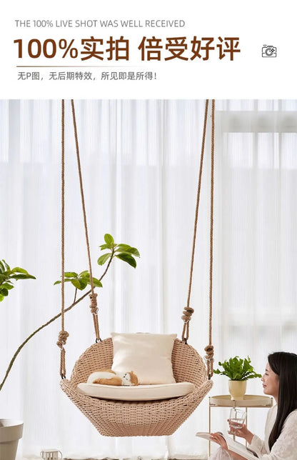 Hanging basket chair indoor swing household hanging hammock rocking balcony Internet celebrity swing hanging
