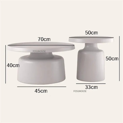 Nordic Living Room Center Table Circular Coffee Tables Modern Side Tea Table Portable Simple Bedroom Nightstand Home Furniture B