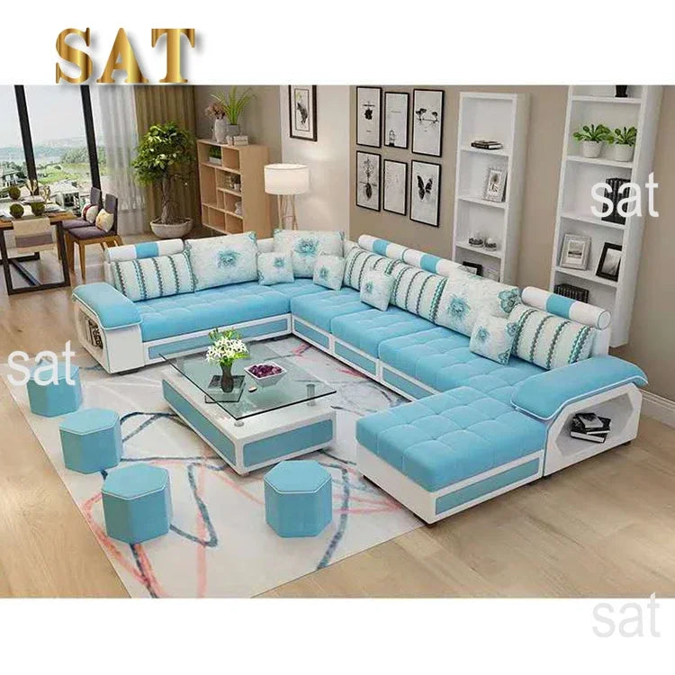 -Fabric Recliner Custom ized Design Stoff Sofa setzt Wohnzimmer möbel modern mit Holz füßen