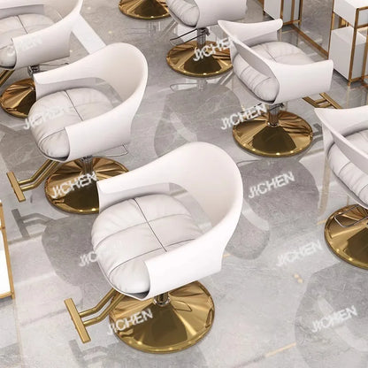 Hair salon special lift rotating fashion hair cutting seat light luxury ironing barber shop chair
