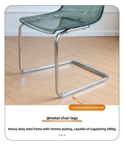 Transparent Acrylic Toyas Chair, Home Backrest Dining Chair, Nordic Minimalist Designer Desk, Coffee Shop Dining Table Chairs