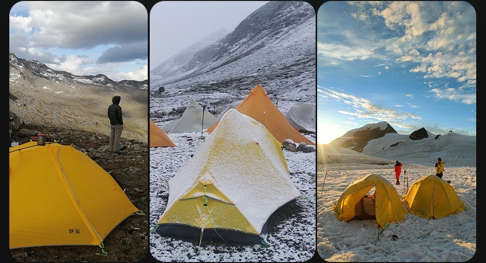 2 Person Ultralight Backpacking Tent Waterproof 3000mm 10D Nylon Double Layer Windproof Tent Camping Hiking Trekking Outdoor