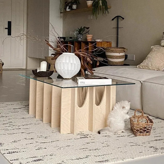 Table basse minimaliste transparente, géométrique, éclectique, Vintage, tendance, Unique, luxe, Mesa, meubles auxiliaires de Salon
