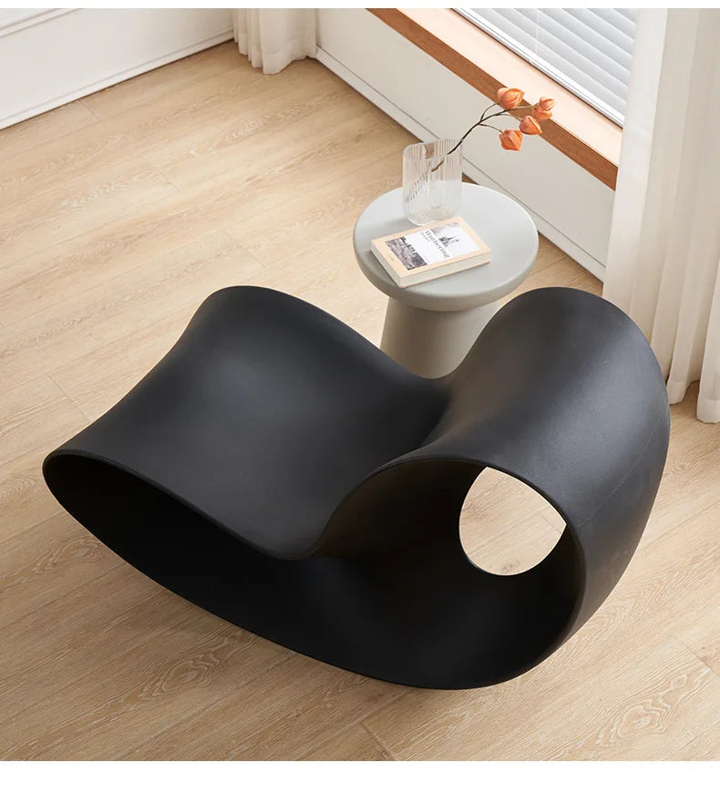 Creative butterfly shaped living room rocking chair, home leisure single lazy chair, modern simple plastic lounge chair GN772LA