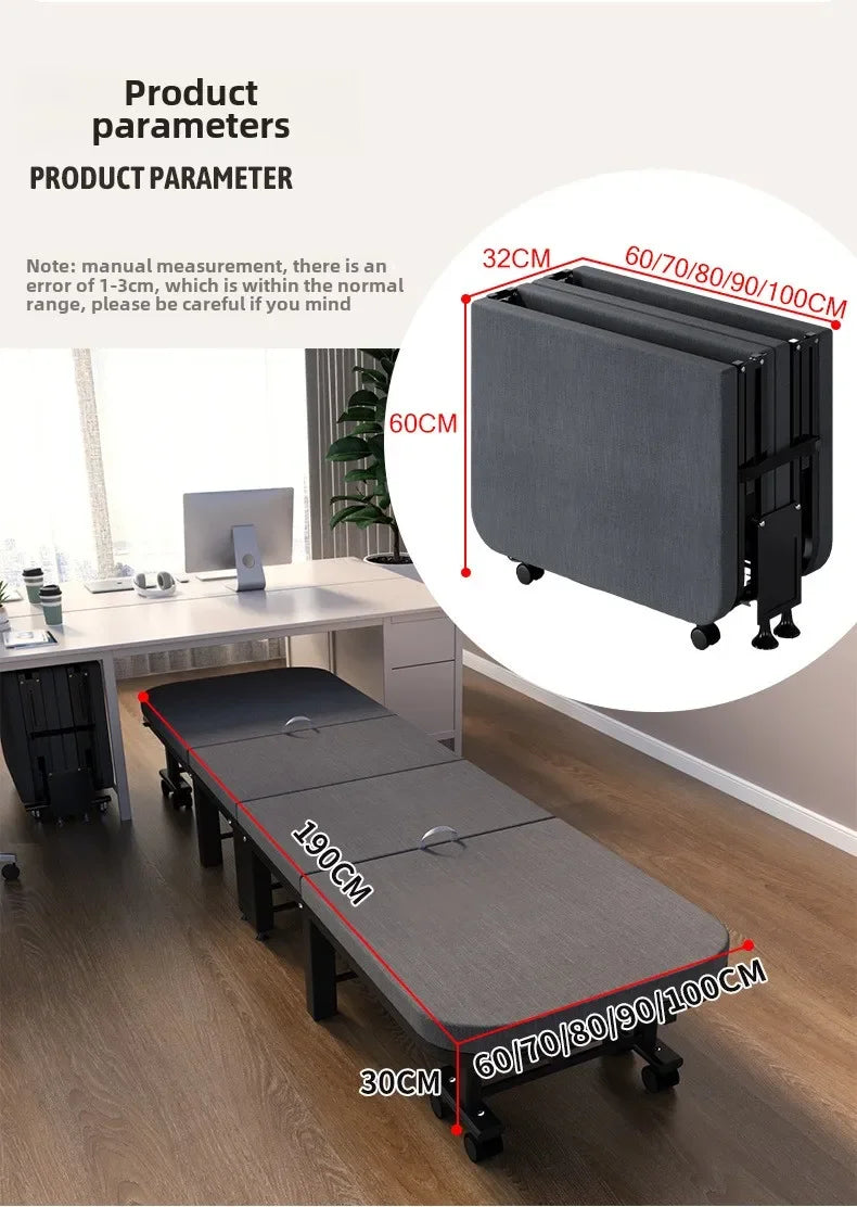 Rollaway bed Single office lunch break bed Nap bed Portable retractable hidden escort bed Rollaway bed Camp bed