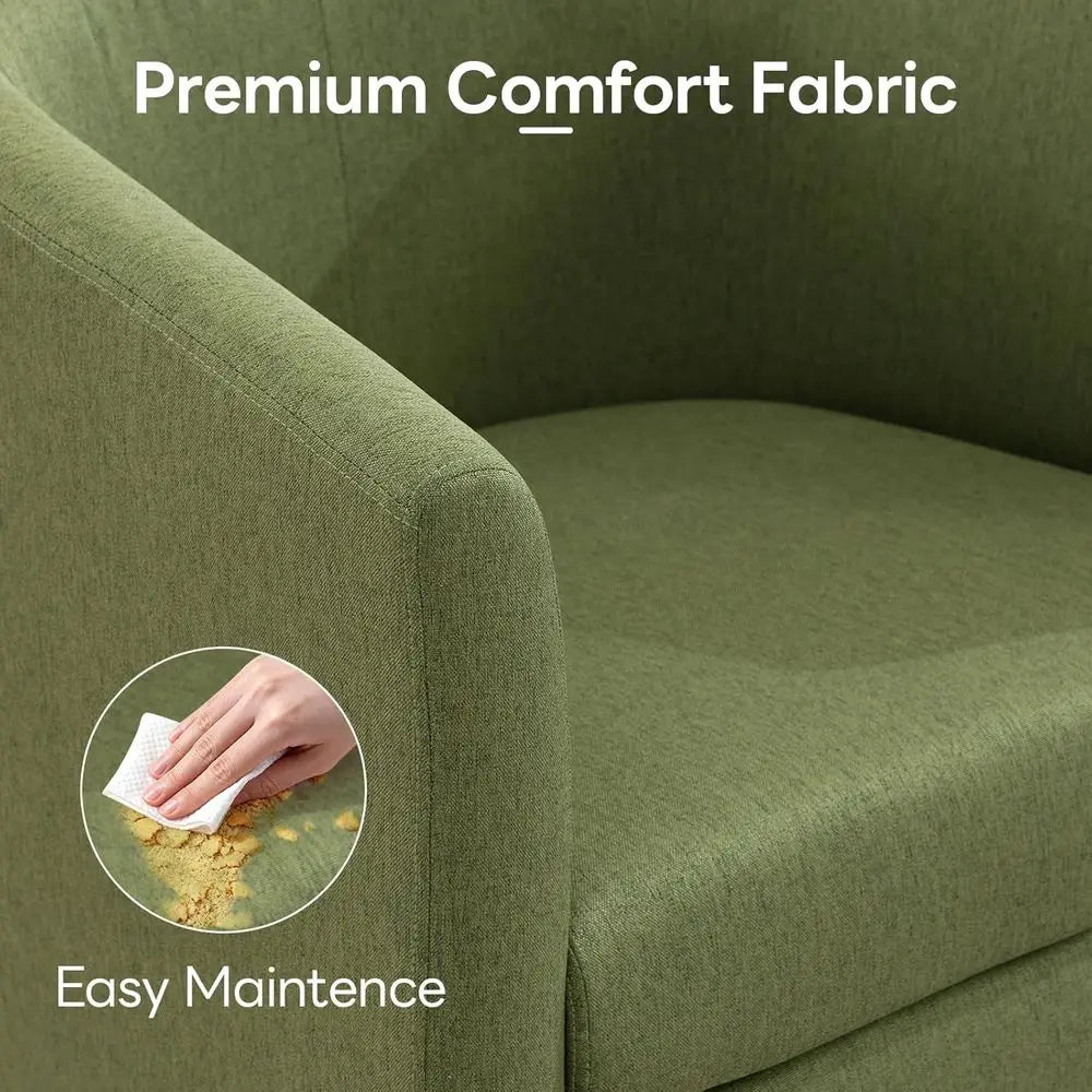 Accent Barrel Chairs Set of 2, Modern Comfy Living Room Chairs with Armrest Small Reading Chair with Cozy Soft Padded for Bedroo