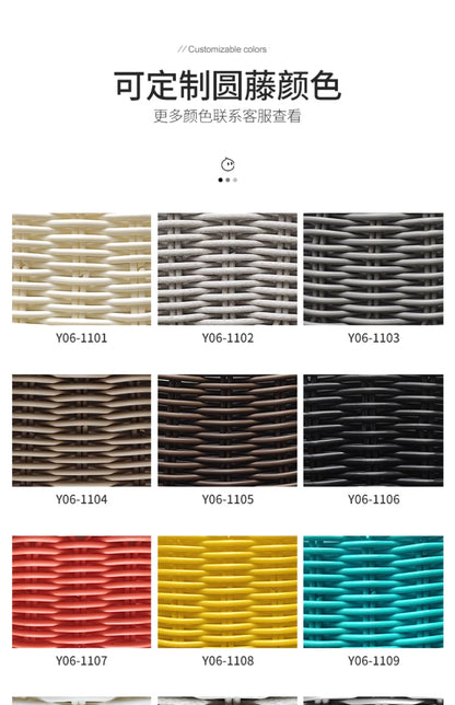 HXL outdoor sofa balcony rattan chair garden waterproof aluminum alloy outdoor terrace casual rattan sofa chair