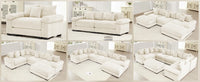 (UUX)155" Oversized Modular Sofa, Corduroy Cloud Couch Sectional with L Shape Chaise and 12 Throw Pillows, Upholste UQ