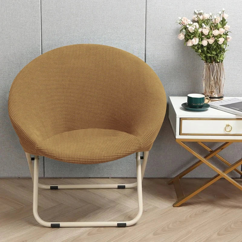 Comfortable Folding Chair Cover Cozy Moon Chair Relaxing Sun Chair Protector Stretchy Soft Cushion Portable Padded Seat Cover