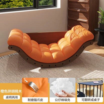 Rocking chair adult 2024 new lazy sofa balcony single sleeping master bedroom recliner leisure banana chair