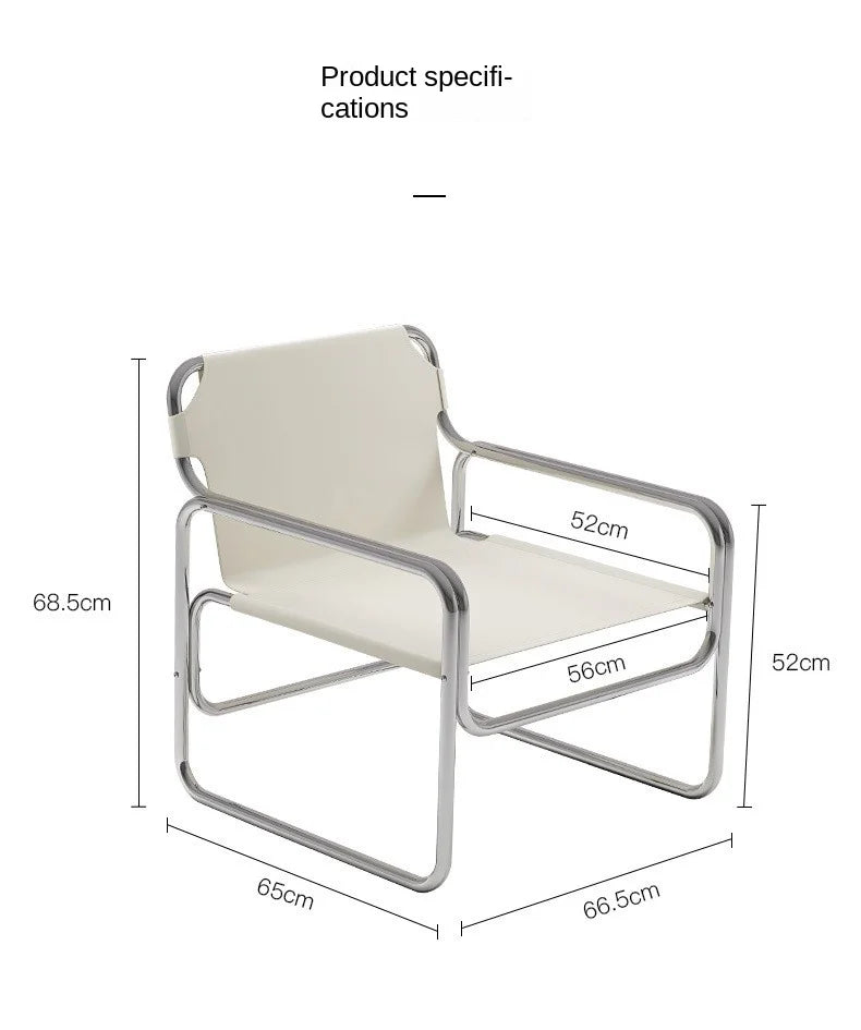 JOYLIVE Single Sofa Chair Designer Bauhaus Casual Chair Stainless Steel Saddling Coffee Chair Shooting Prop New Dropshipping