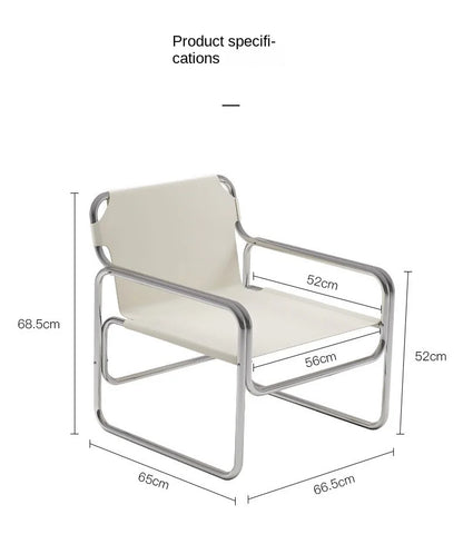 JOYLIVE Single Sofa Chair Designer Bauhaus Casual Chair Stainless Steel Saddling Coffee Chair Shooting Prop New Dropshipping