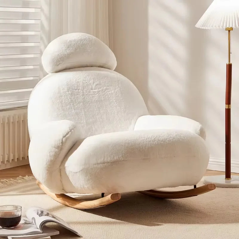 Nordic Modern Luxury Living Room Chairs Sofa Rocking Lounge Single Lazy Reclining Adult Bedroom Relax Magical Furniture