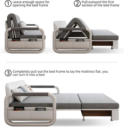 Full Size  - Pull Out Sofa Bed Futon Living Room Lounge Folding Out Sofa Bed