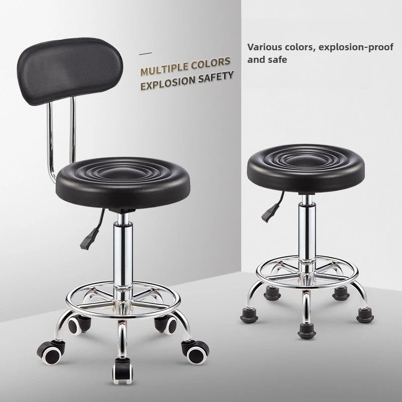 Beauty Stool,Hair Salon,Rotating Lift,Hair Salon Chair,Pulley,Nail Art, Hair Cutting, Round Stool, Exclusively for Beauty Salons