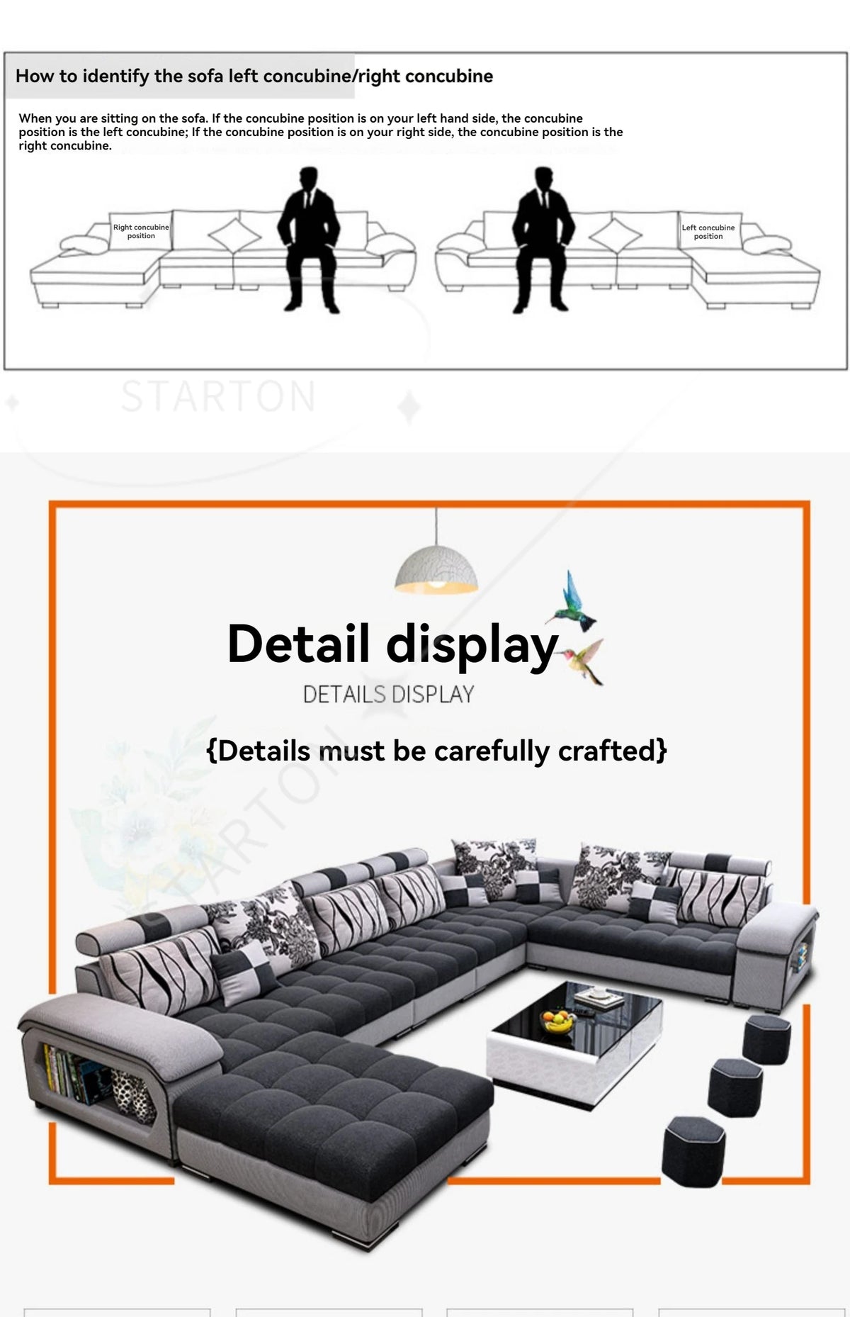 Sectional Couches for Living Room with Smart Bluetooth Speaker Charging Sectional Sofa Set with Chaise L-Shape Sectional Couch