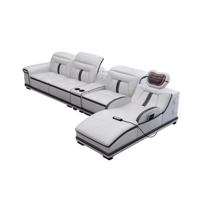 Living room multi-functional smart sofa, electric massage sofa, leather smart massage sofa