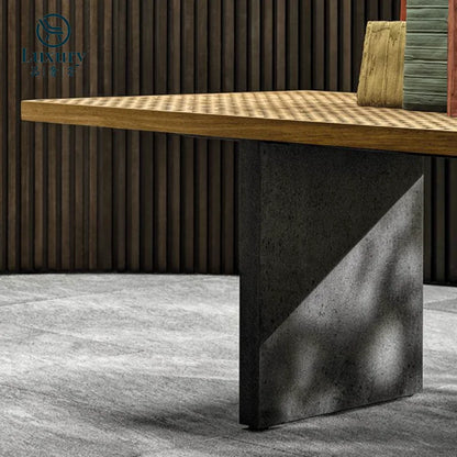 Modern Luxury Outdoor Patio Furniture Teak Wooden Dining Table And Chair Set