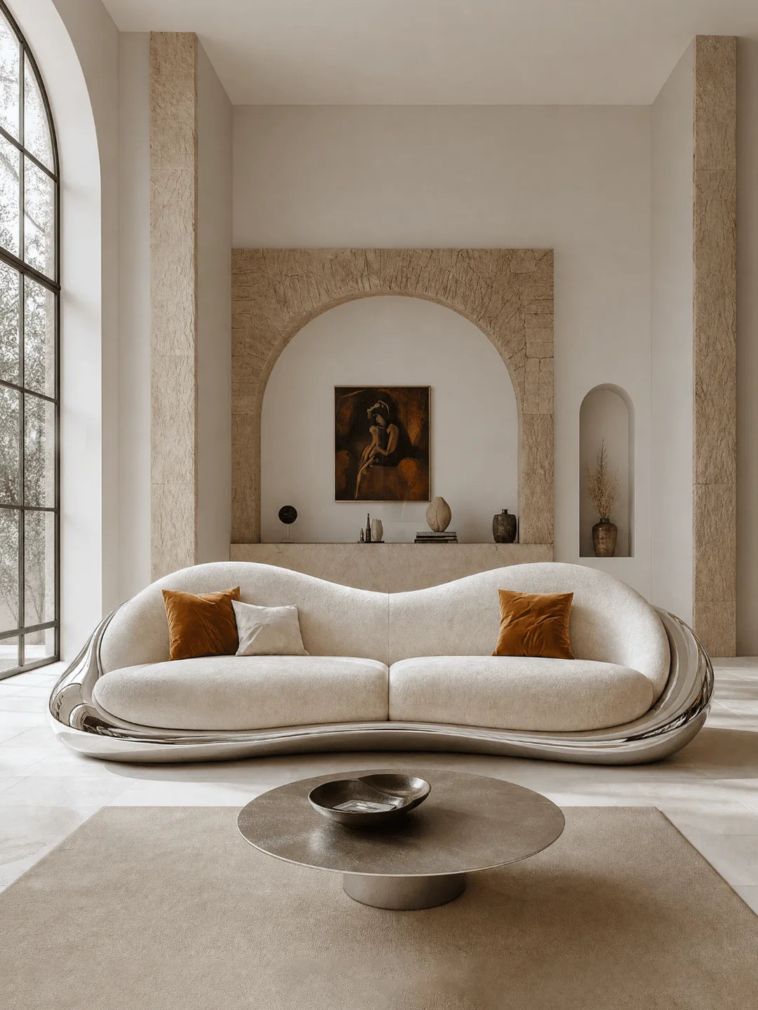 Sofa villa living room light luxury furniture fabric sofa