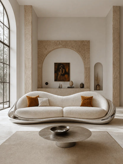Sofa villa living room light luxury furniture fabric sofa