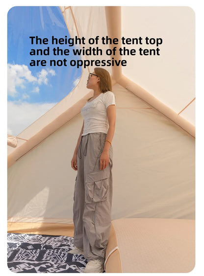 The Mountainhiker Inflatable Tent,equipped with Storage Bags and An Air Pump, Is Ideal for Outdoor Hiking Activities