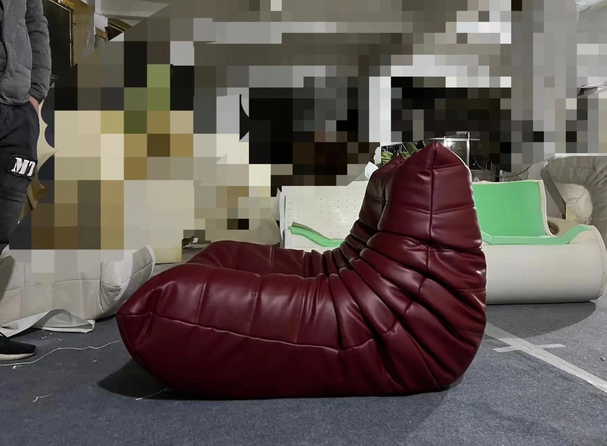 Lazy sofa, togo caterpillar sofa, light luxury, simple Internet celebrity creative chair, suede freehand space recliner