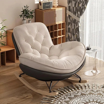 Thickened Penguin Rocking Chair Balcony Sofa Home Bedroom Leisure Chair Wide