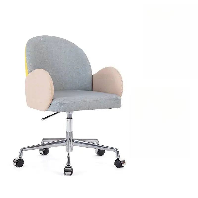 Roller Armrest Office Chair Yellow Soft Modern Study High Swivel Office Chair Ergonomic Relaxing Silla De Escritorio Furniture