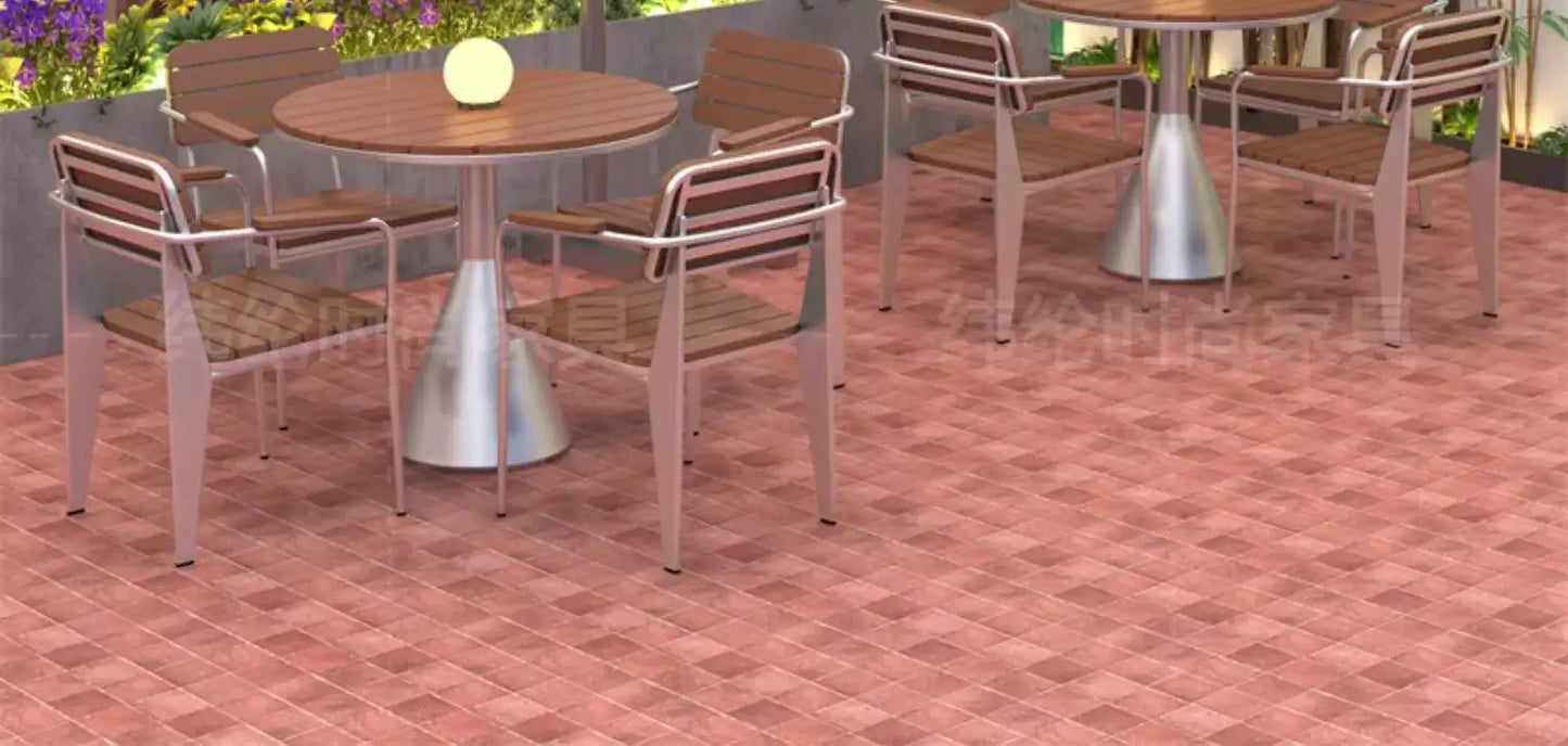 Leisure Sun-Proof Outdoor Bistro Set Small Round Table for Restaurant Music Bar and Patio Lounge Dining