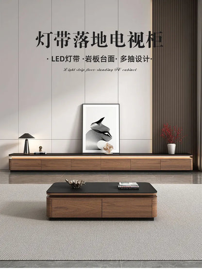 JC Storage Retro Design Tv Stand Coffee Table Lights Minimalist Floor Tv Stands Home Universal Mueble Para Televisor Furniture