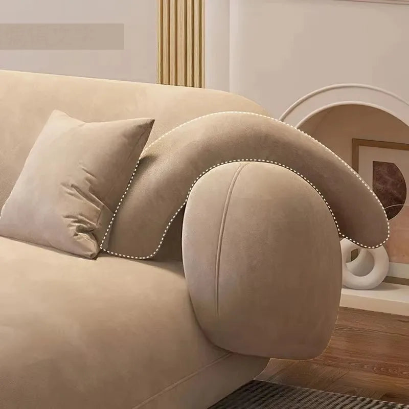 High-end convertible velvet sofa for hotel villas