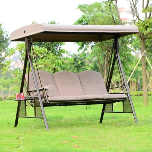 Outdoor swing hanging basket hanging chair courtyard balcony children's swing villa yard mesh triple double swing chair