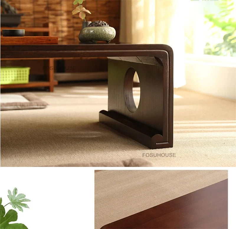 European Solid Wood Coffee Table Home Balcony Window Small Table Light Luxury Minimalist Sofa Side Table Living Room Furniture F