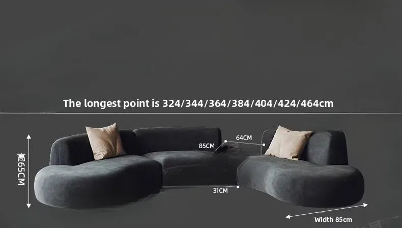 Semicircular curved special-shaped sofa black office beauty salon hotel lobby business rest area reception negotiation