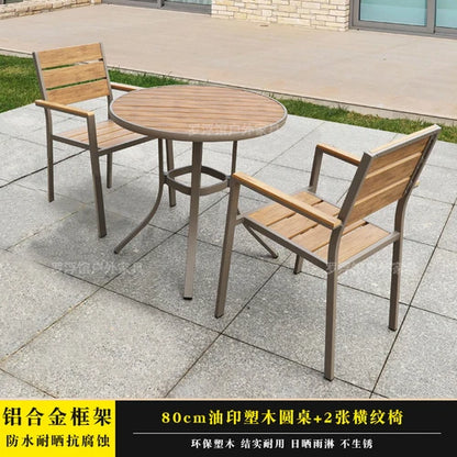 Courtyard table and chair outdoor balcony waterproof and sunscreen garden outdoor leisure table and chair combination