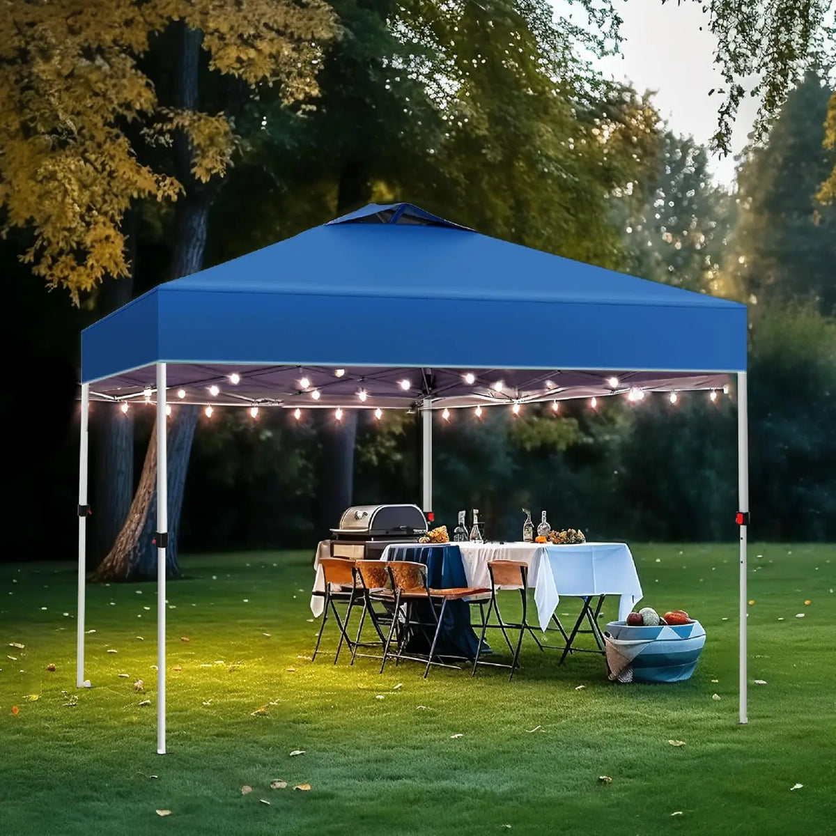 10x10 Pop Up Canopy Tent Easy Outdoor Sun Shade for Events Party 100 Sq Ft Blue, Custom
