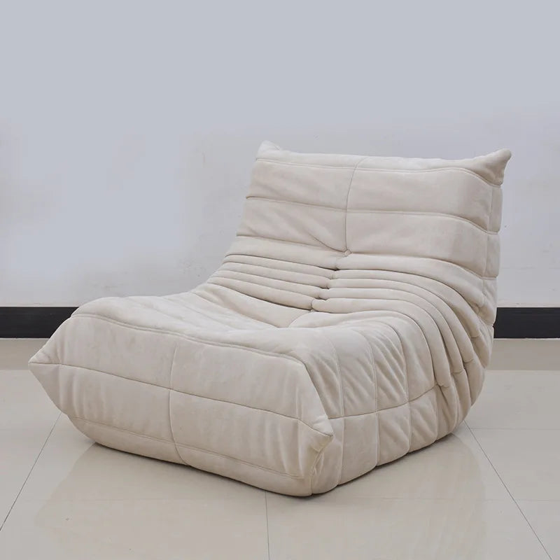 Compression sofa Foshan factory frameless integrated molding sponge caterpillar lazy fabric SOFO chair furniture