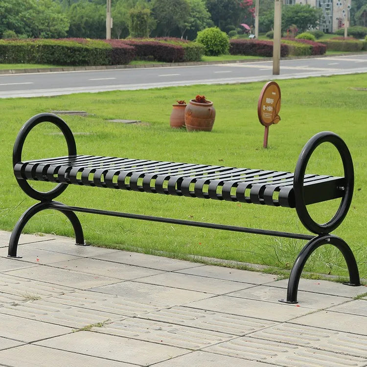 Park chairs, outdoor benches, cast iron leisure, wrought iron community chairs, double seats, courtyards, outdoor park benches