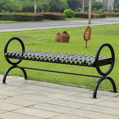 Park chairs, outdoor benches, cast iron leisure, wrought iron community chairs, double seats, courtyards, outdoor park benches