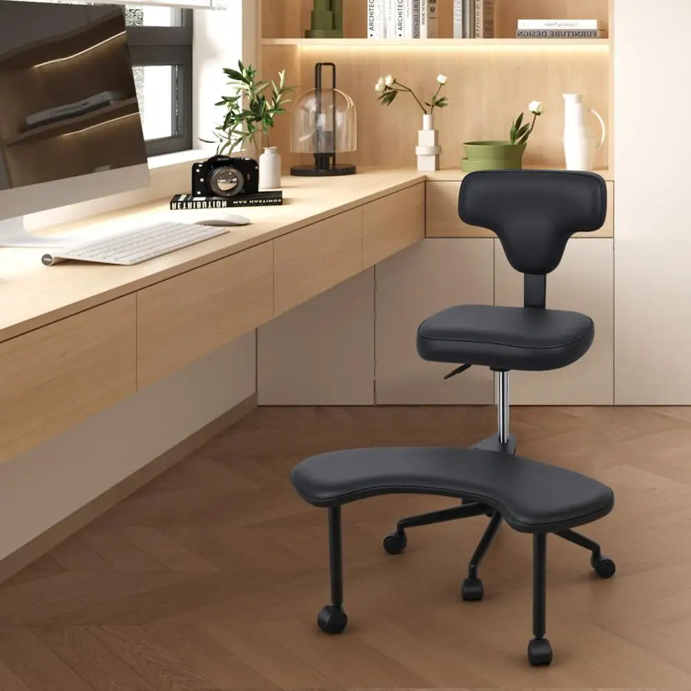 Height Adjustable Criss-Cross Desk Chair with Wheels And Lumbar Support Fidget-Friendly Office Chair for Dynamic Comfort