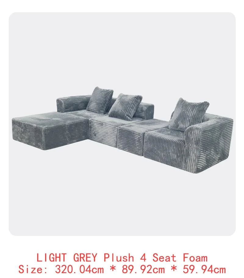 Convertible Modular Sectional Sofa Set - Compression Sofa for Living Room, Comfortable and Stylish Modular Design, Perfect for