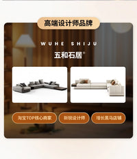 Nordic Light Luxury Single Lazy Leather Sofa Design Can Sit and Lie Leather-Covered