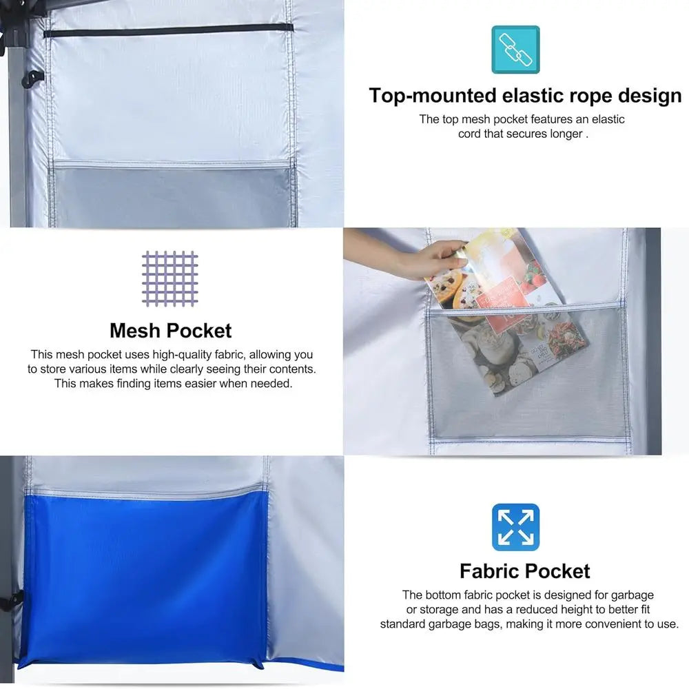 10x10 Outdoor Tent with Storage Sidewall and 4 Weights for Commercial Events - Royal Blue