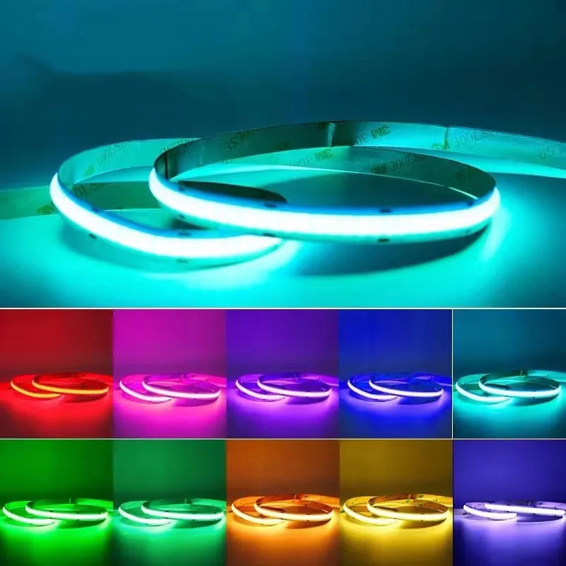 COB RGBCCT Waterproof IP67 DC24V LED Strip Light  84RGB CCT Dotless Flexible FCOB LED Tape Ribbon Lamp for Room Decoratio0LEDs/m