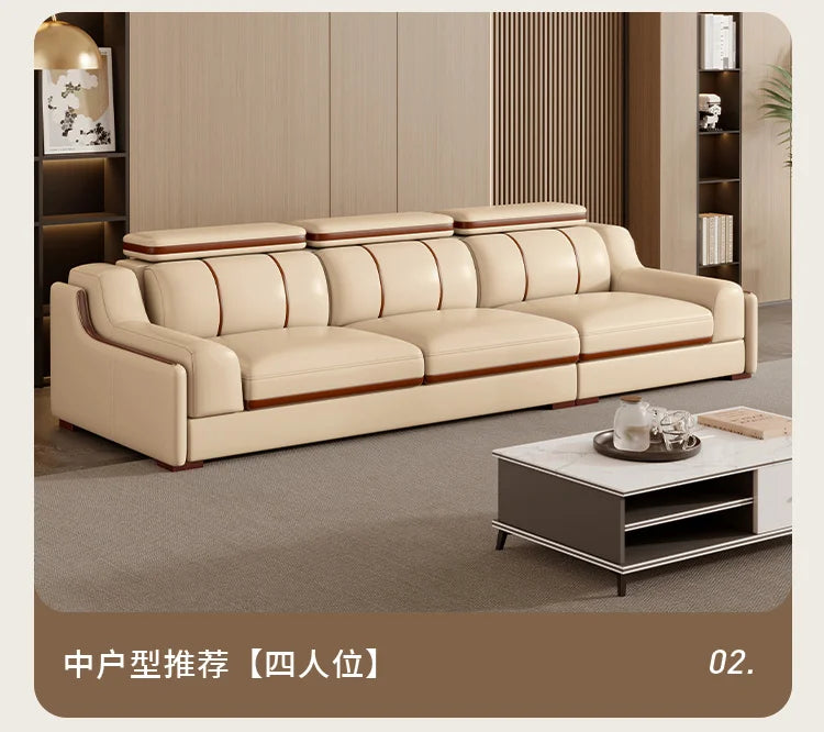 Interior Leather Design Living Room Sofa Storage Quality Comfortable Romantic Soft Leisure Multifunctional Sillon Cama Furniture