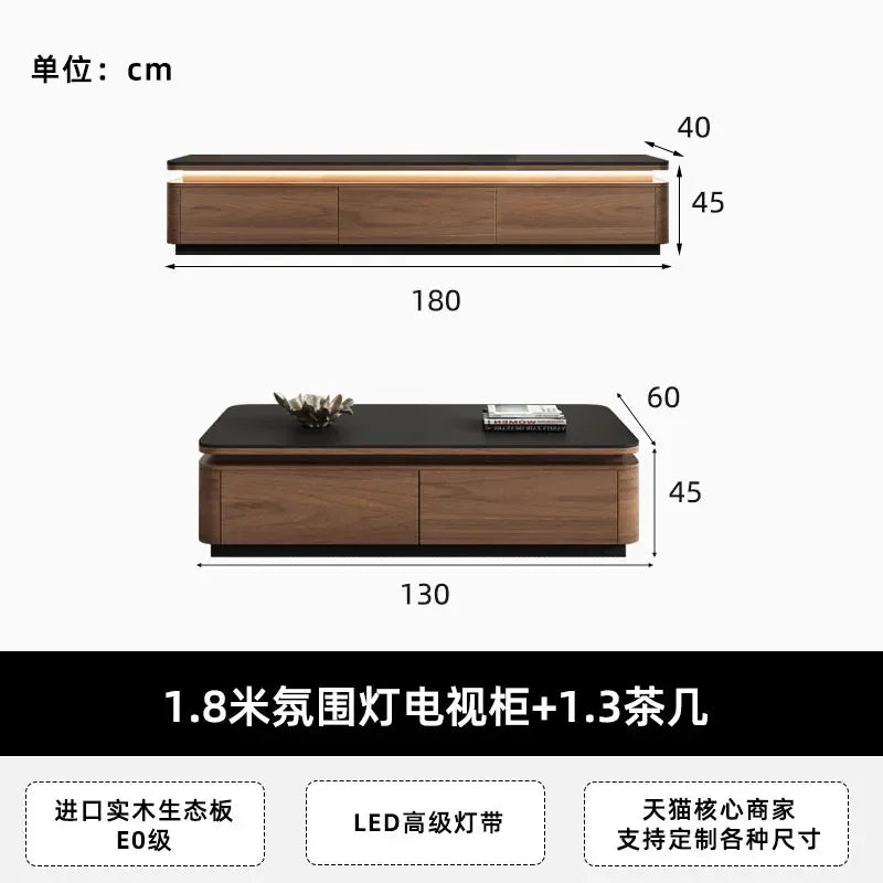 JC Storage Retro Design Tv Stand Coffee Table Lights Minimalist Floor Tv Stands Home Universal Mueble Para Televisor Furniture
