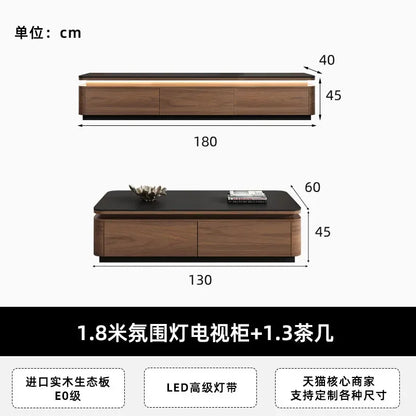 JC Storage Retro Design Tv Stand Coffee Table Lights Minimalist Floor Tv Stands Home Universal Mueble Para Televisor Furniture