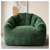 Adult bean bag chair, ultra-large, boneless sofa; reading chair with rabbit fur fabric; living room furniture, memory foam lazy