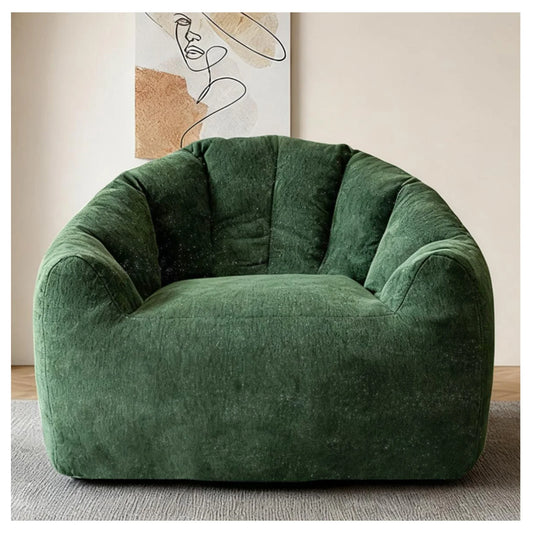 Adult bean bag chair, ultra-large, boneless sofa; reading chair with rabbit fur fabric; living room furniture, memory foam lazy